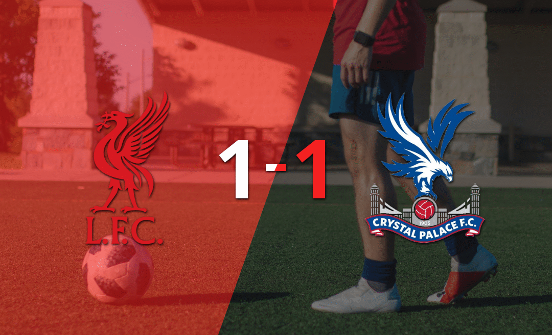 Crystal Palace empató 1-1 en su visita a Liverpool