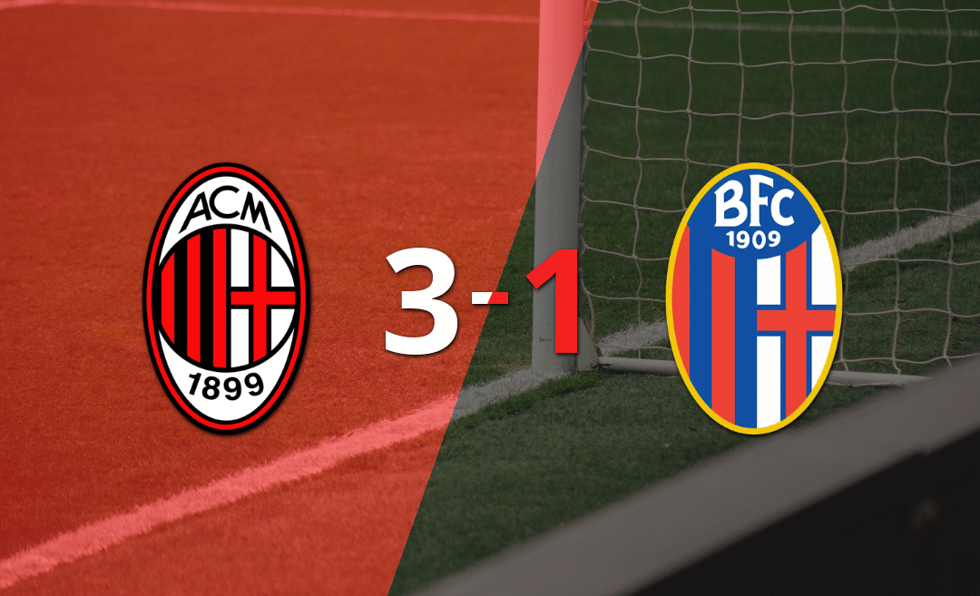 Milan remonta el partido con Bologna y sella el triunfo 3 a 1