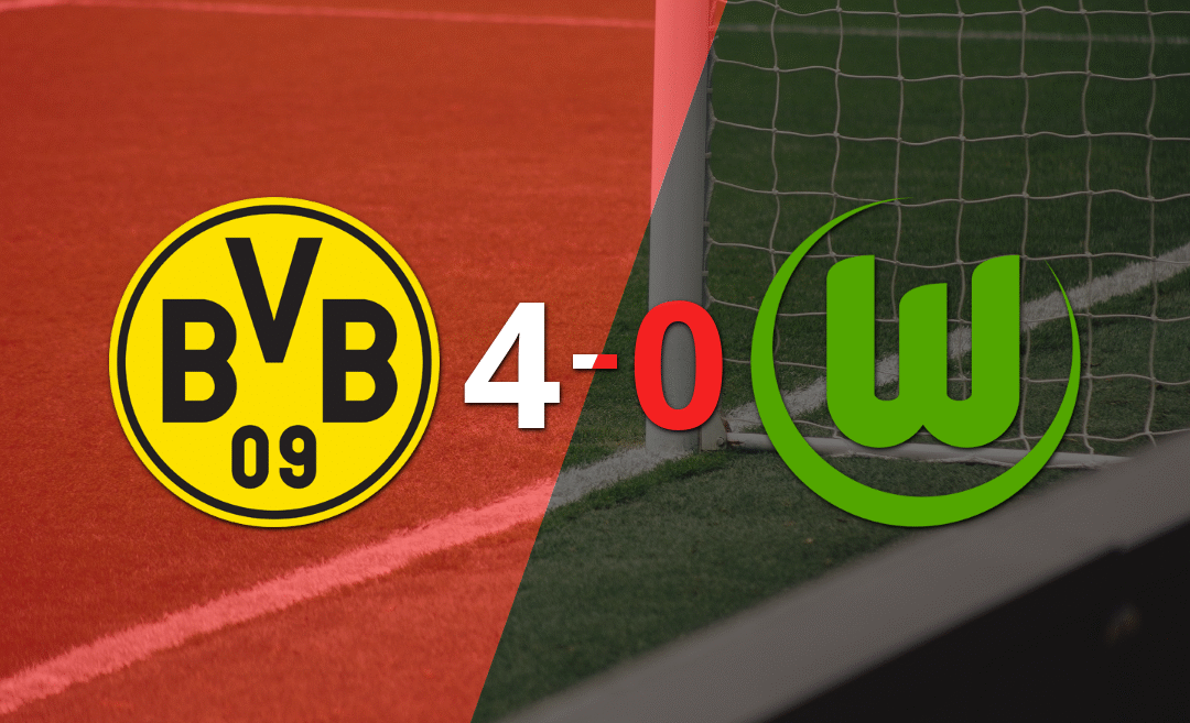 Borussia Dortmund arrasa 4-0 con dobletes de Serhou Guirassy y Karim Adeyemi