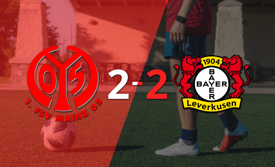 Bayer Leverkusen empató con Mainz y Patrik Schick anotó dos goles