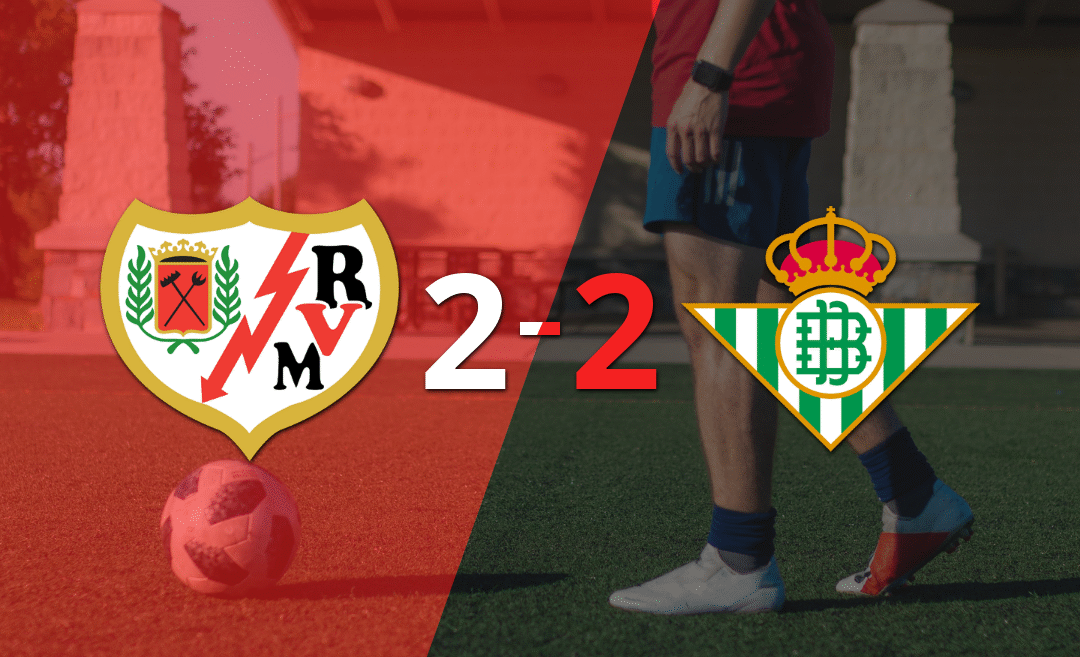 Betis sacó un punto luego de empatar a 2 goles con Rayo Vallecano