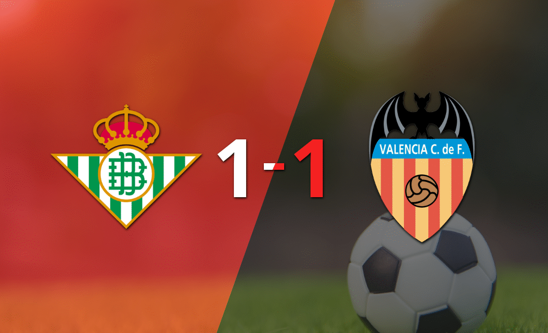 Betis resolvió su juego de la fecha 38 con un empate 1-1 frente a Valencia