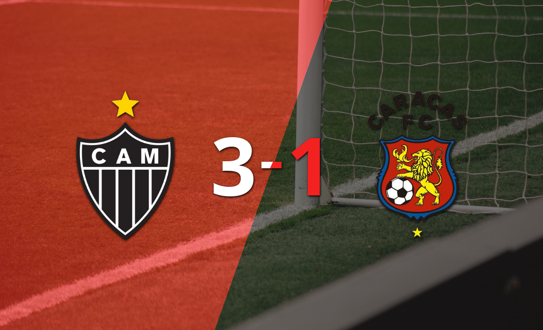 Atlético Mineiro logra una victoria de 3-1 sobre Caracas