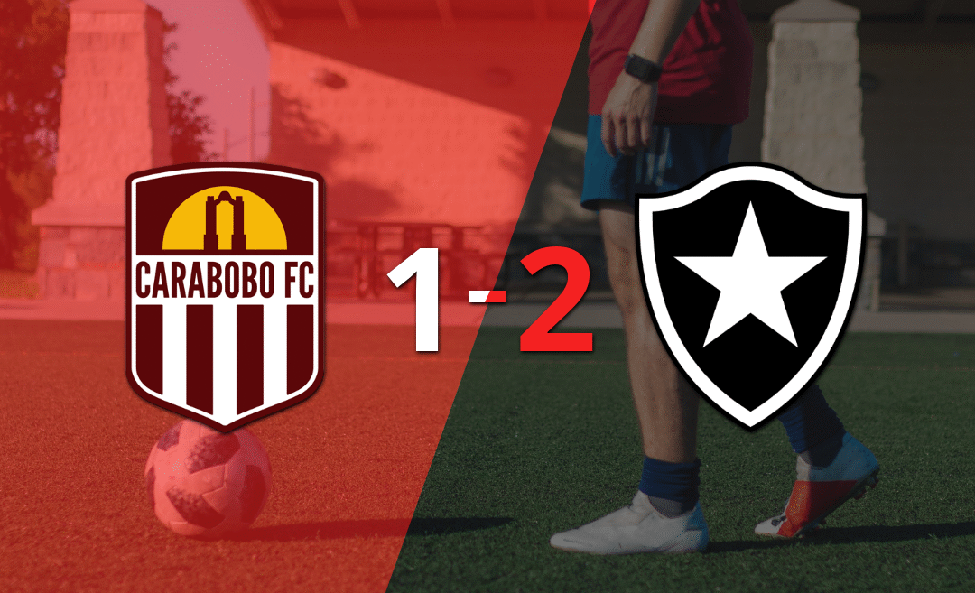 Botafogo consigue una estrecha victoria de 2 a 1 sobre Carabobo con un gol agónico