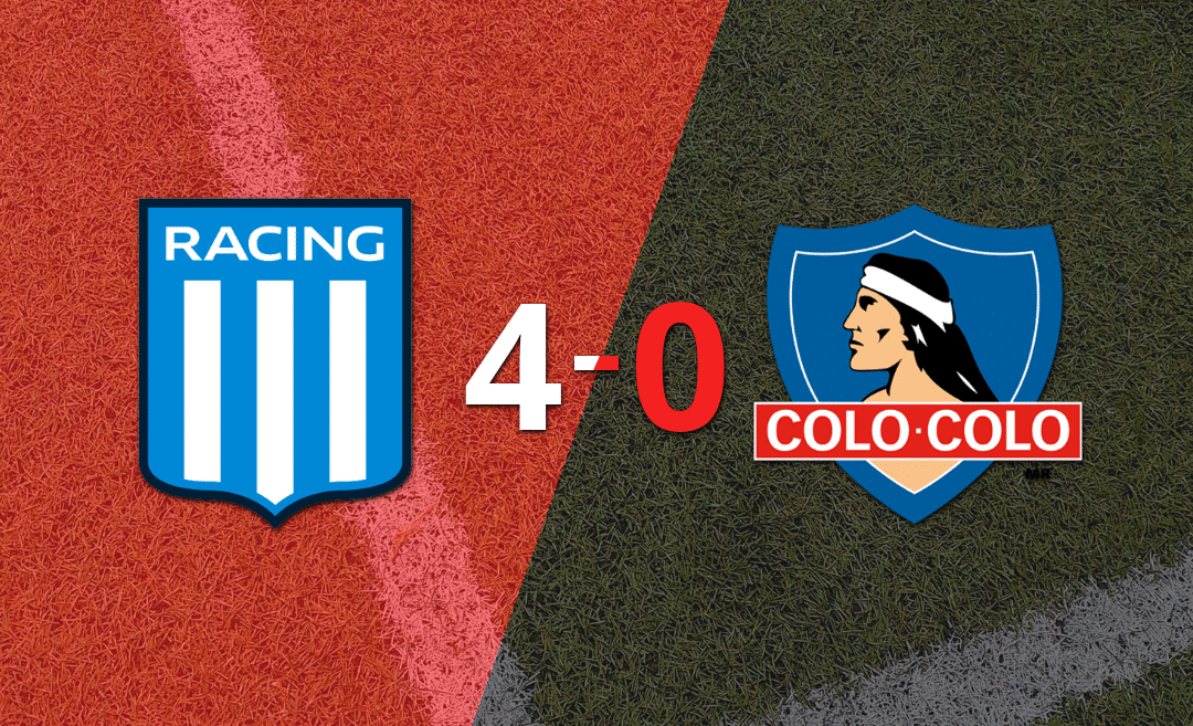 Racing Club le pasó por encima a Colo Colo con doblete de Adrián Martínez