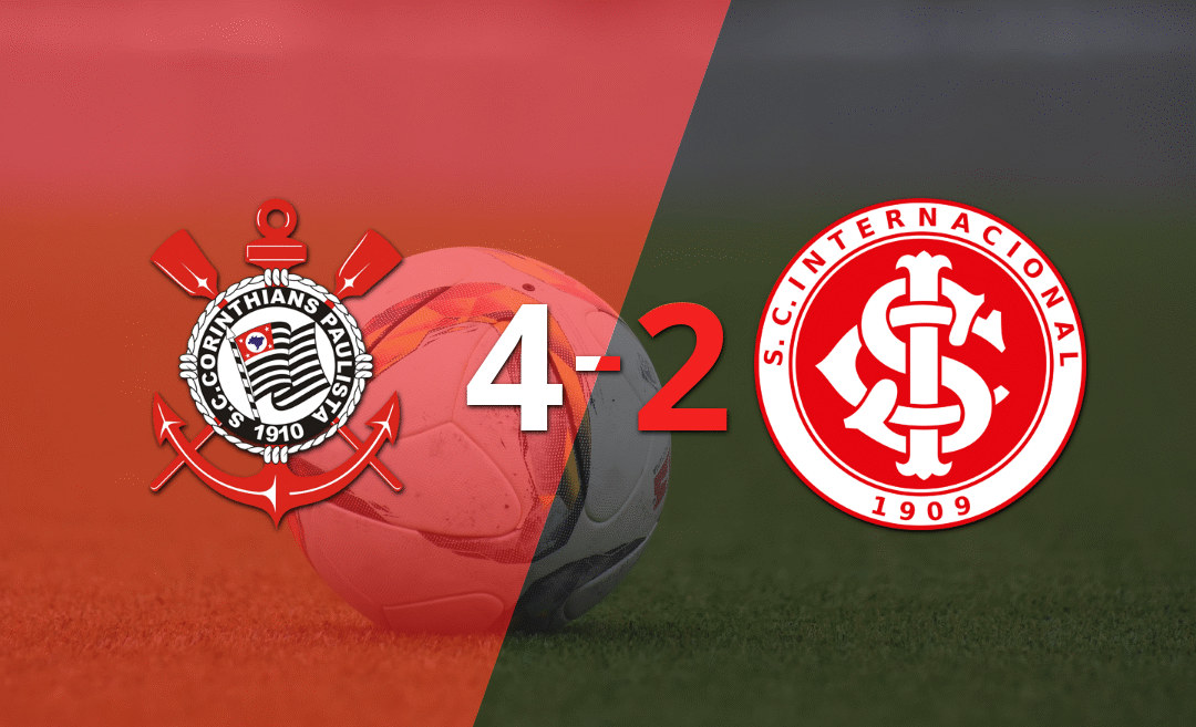 Triplete de Yuri Alberto en el triunfo de Corinthians ante Internacional por 4-2