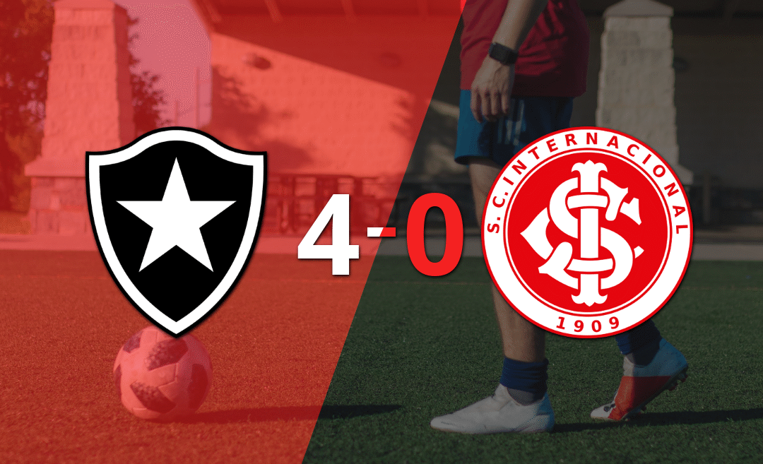 Botafogo golea 4-0 a Internacional