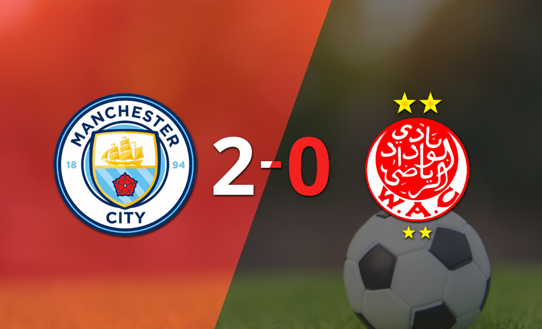 Manchester City marcó dos veces en la victoria ante Wydad Casablanca en el estadio Lincoln Financial Field