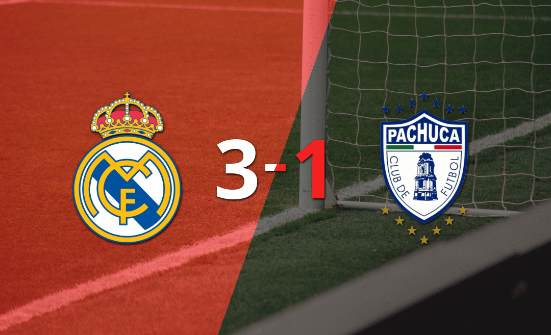 Con muchos goles, Real Madrid derrotó 3-1 a Pachuca