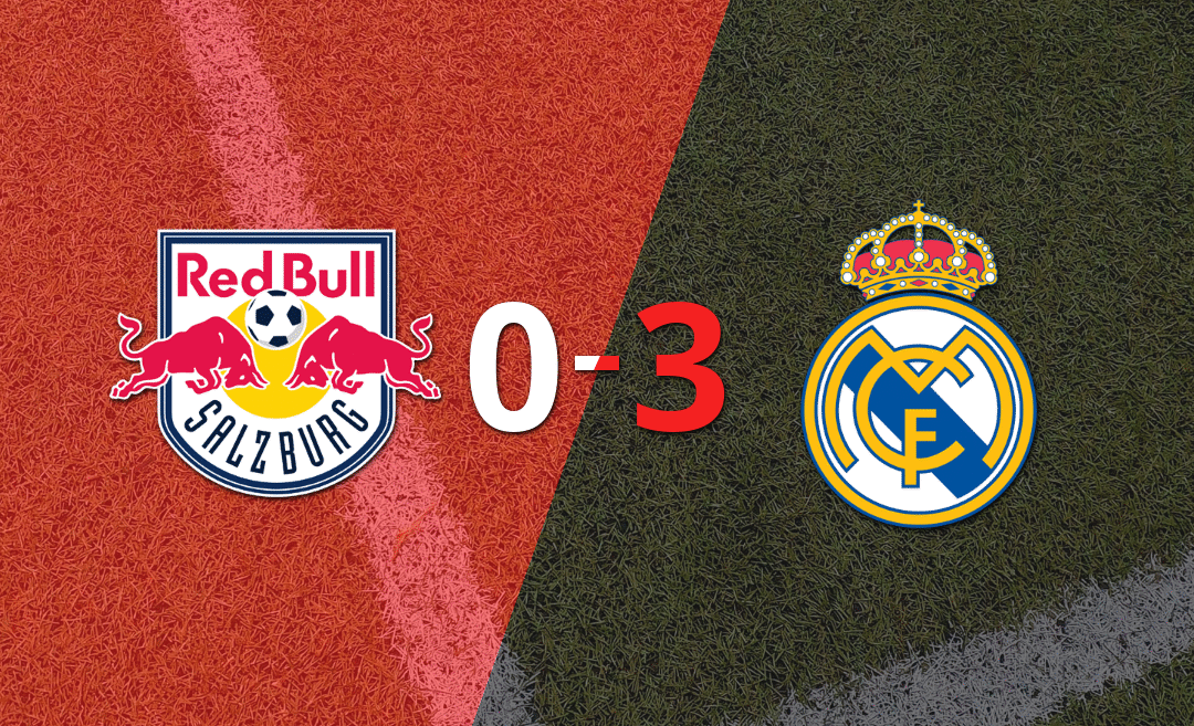 Real Madrid no tuvo piedad y goleó 3 a 0 a Red Bull Salzburgo