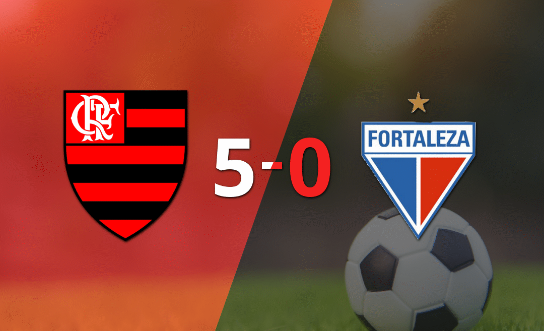 Doblete de Luiz Araújo en la goleada de Flamengo frente a Fortaleza