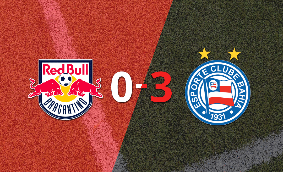 Bahia no tuvo piedad y goleó 3 a 0 a RB Bragantino