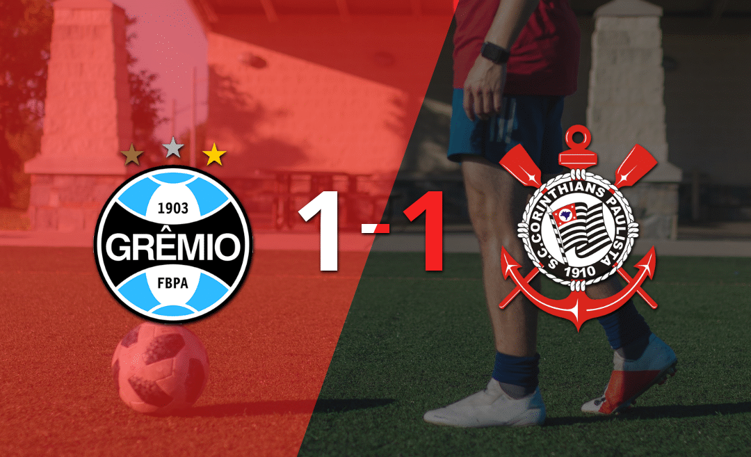 Corinthians empató 1-1 en su visita a Grêmio