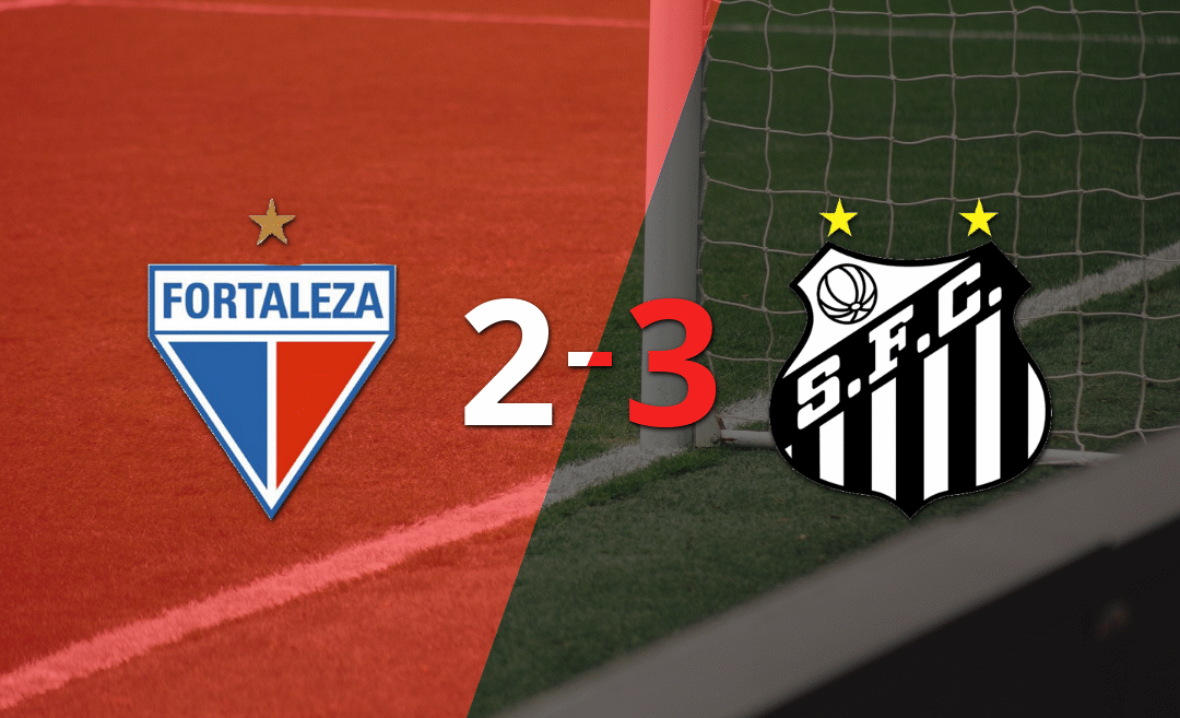 Fortaleza cayó ante Santos con un gol agónico, a pesar del doblete de Yago Pikachu