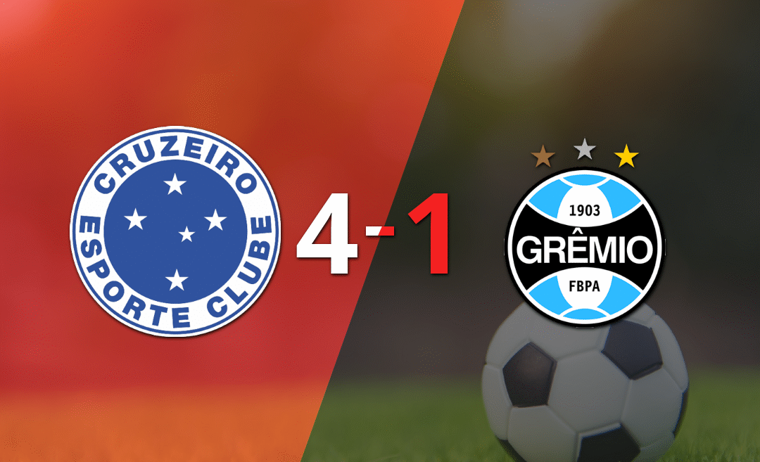 Goleada de Cruzeiro a Grêmio con hat-trick de Kaio Jorge