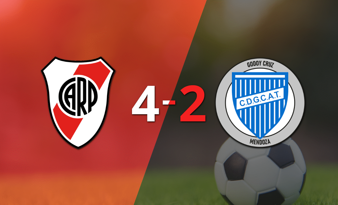 Con doblete de Sebastián Driussi, River Plate derrotó a Godoy Cruz