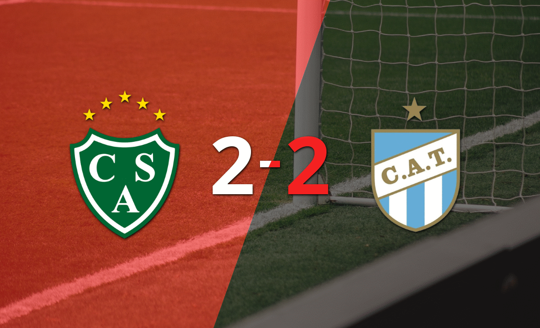 Con doblete de Joaquín Ardaiz, Sarmiento empató con Atlético Tucumán 2-2