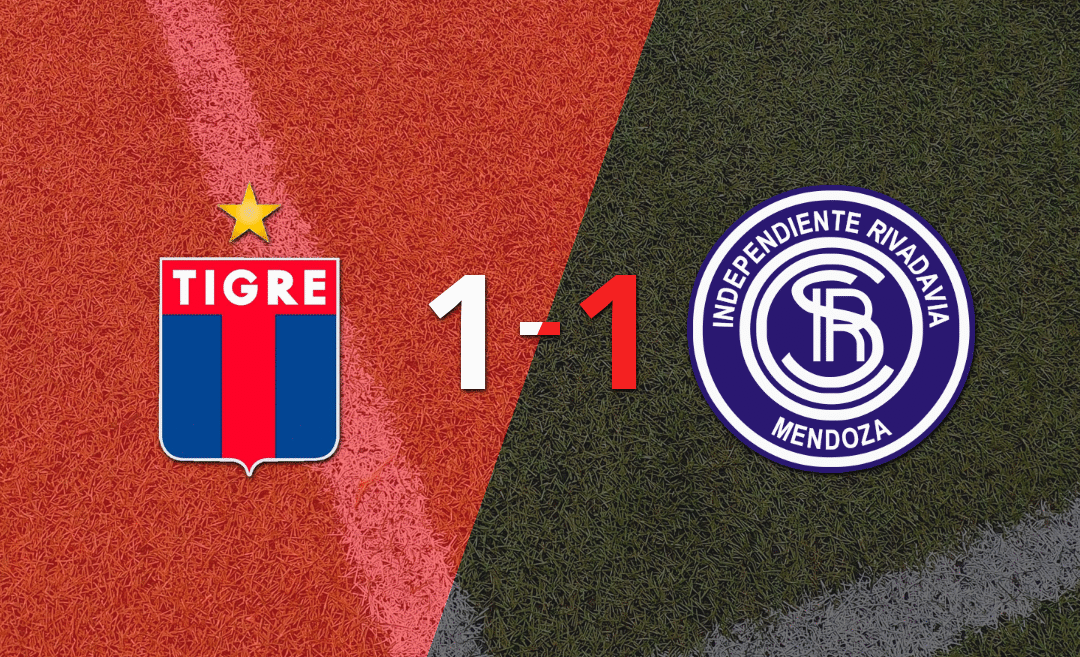 Sobre el final, Braian Martínez marcó el gol del empate entre Tigre y Independiente Riv. (M)
