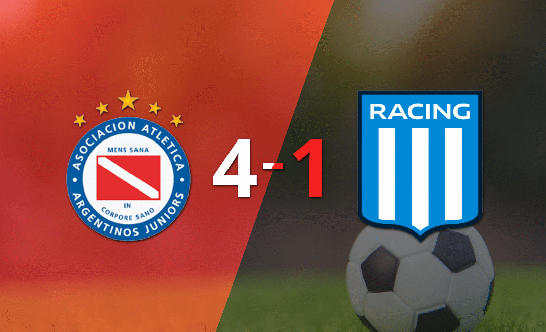 Argentinos Juniors lo dio vuelta y festejó con una goleada 4-1 ante Racing Club