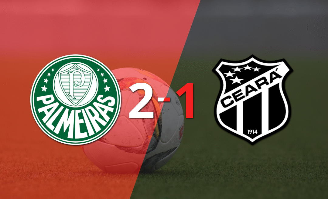 Palmeiras supera por 2-1 a Ceará tras dar vuelta el partido