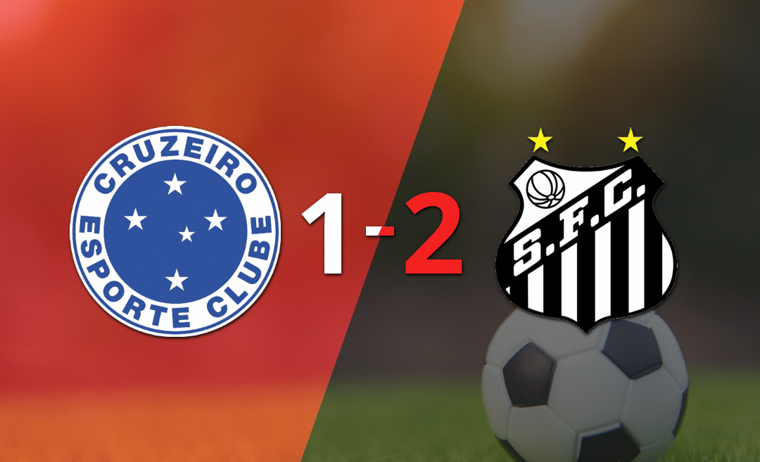 Santos voltea el marcador y triunfa 2 a 1 ante Cruzeiro con gol agónico