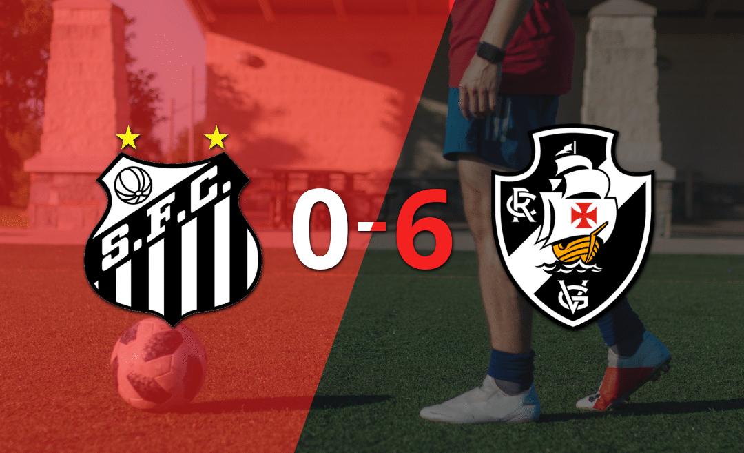 Con doblete de Philippe Coutinho, Vasco da Gama liquidó 6-0 a Santos