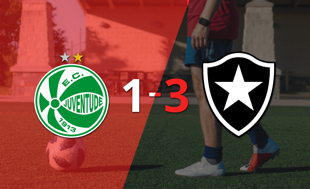 Botafogo da vuelta el marcador y triunfa 3 a 1 sobre Juventude