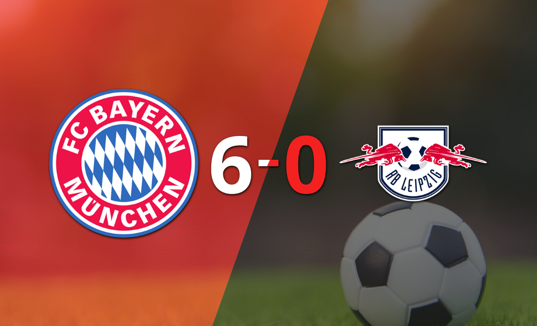 Bayern Múnich aplastó a RB Leipzig con hat-trick y doblete