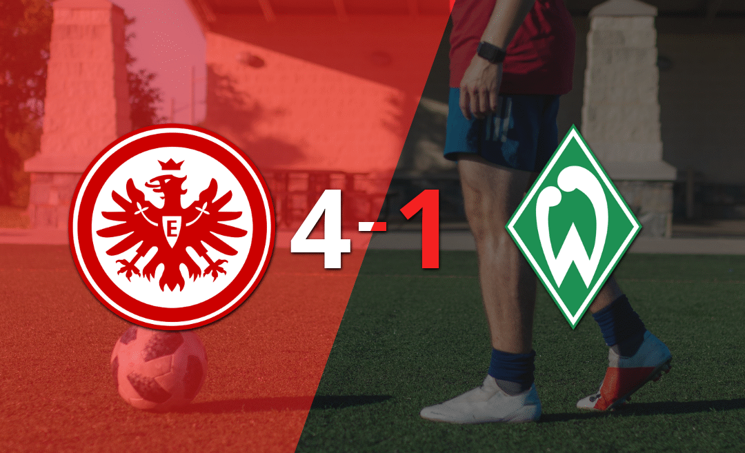 Con doblete de Jean Bahoya, Eintracht Frankfurt liquidó 4-1 a Werder Bremen
