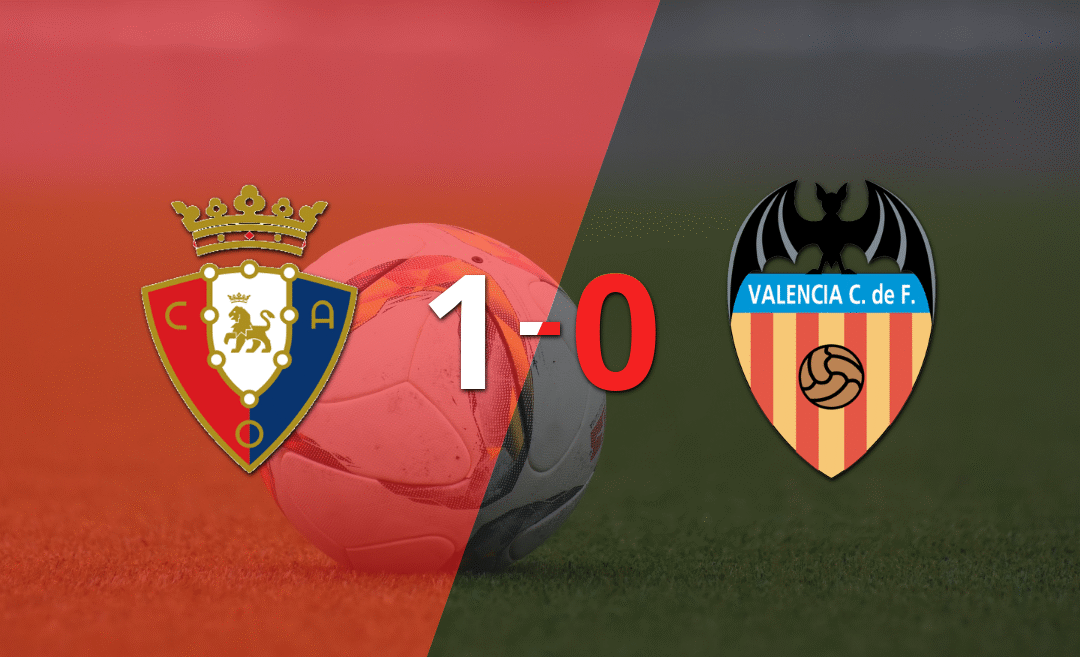 Osasuna venció a Valencia 1 a 0 en el estadio el Sadar
