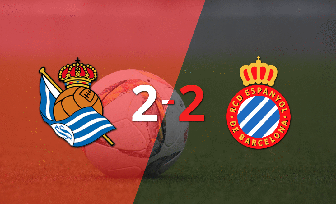 En un emocionante partido, Real Sociedad y Espanyol empataron 2-2